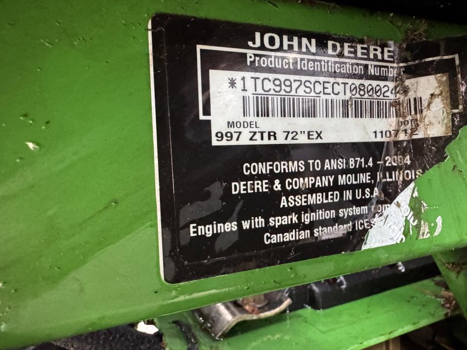 John Deere 997 Zero-turn med 72" klippebord - Billede 9
